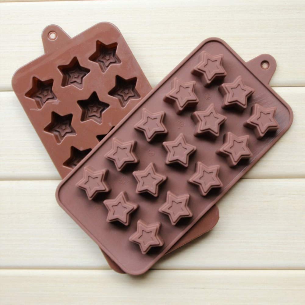 1189 Food Grade Non-Stick Reusable Silicone Star Shape 15 Cavity Chocolate Molds / Baking Trays - SkyShopy 1189 Food Grade Non-Stick Reusable Silicone Star Shape 15 Cavity Chocolate Molds / Baking Trays - SkyShopy